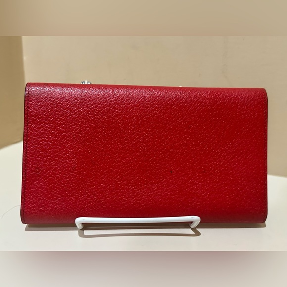 Vintage Gucci 1955 Red Pebbled Leather Long Wallet - Picture 2 of 14
